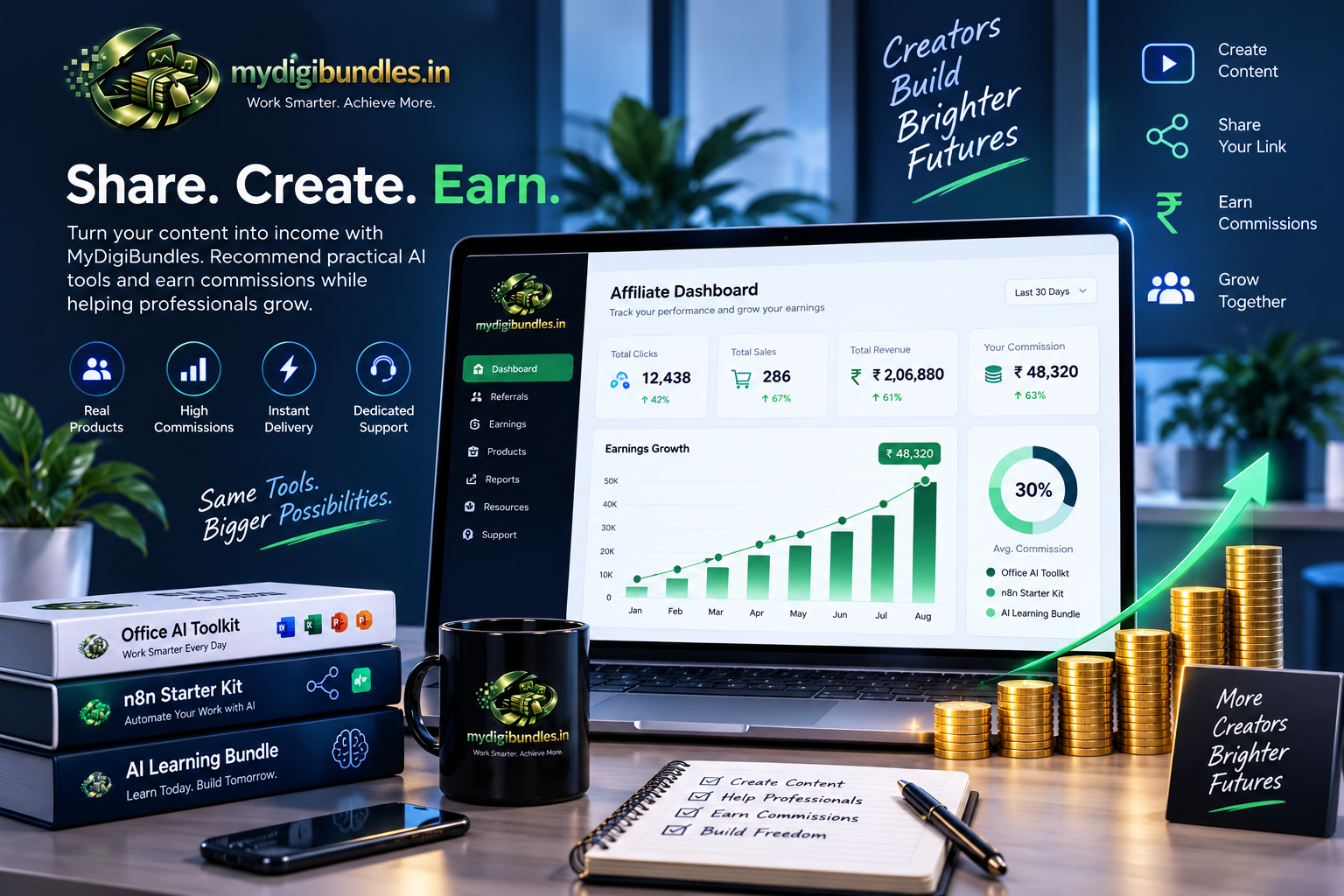 Affiliate earnings dashboard